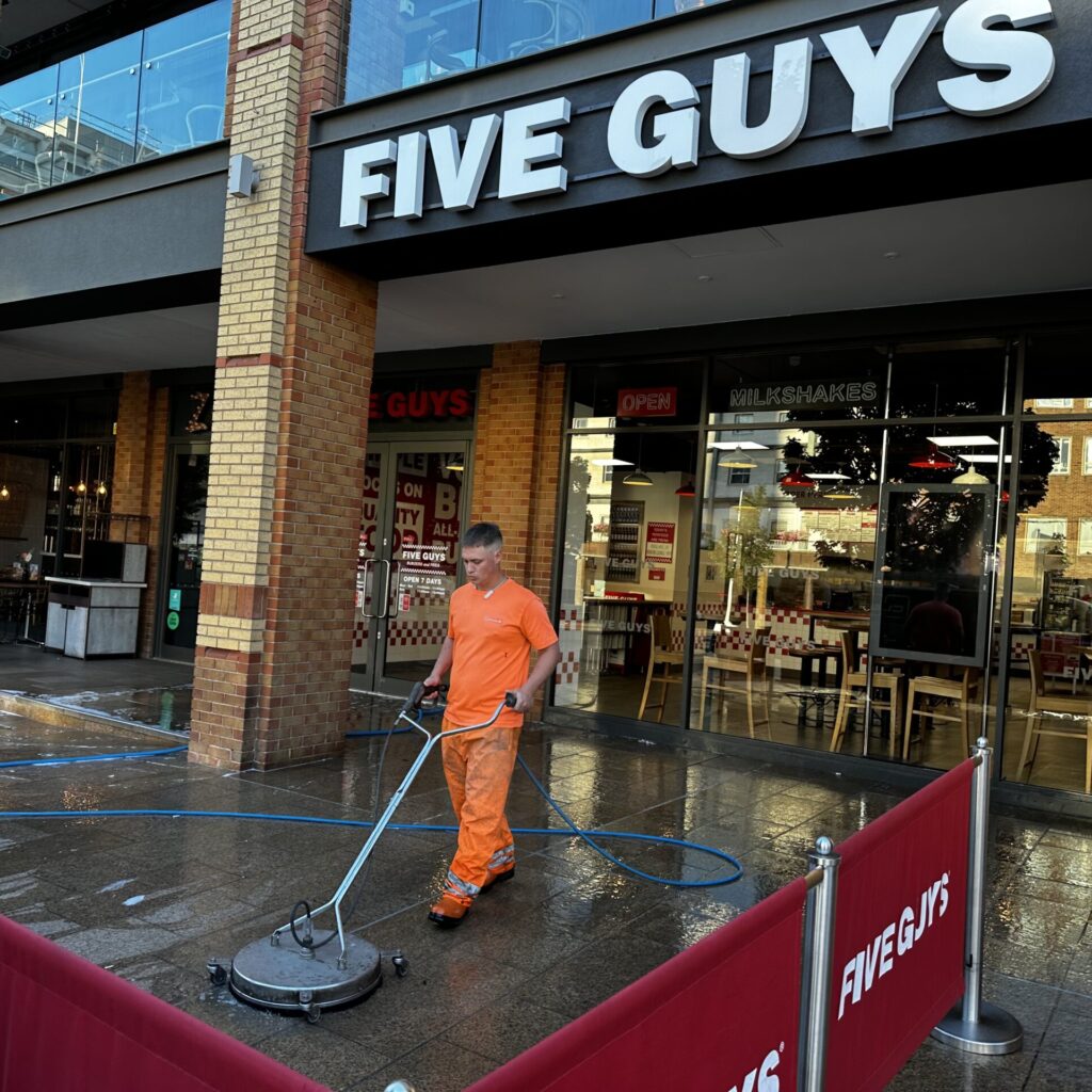 Jet Washing Five Guys Coventry